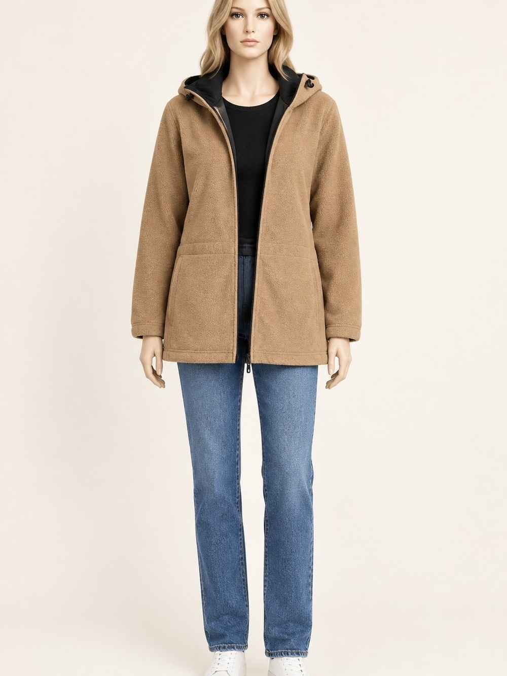Women's Brown Hooded Utility Jacket
